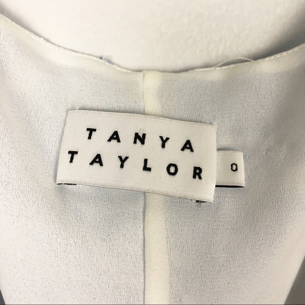 Tanya Taylor Bianka Silk Blend Wrap Dress Mini Size 0 Short Sleeve Casual Party - Picture 4 of 5